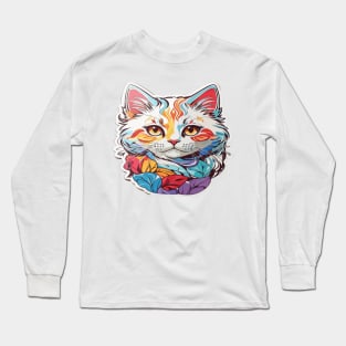 Cute Peeking cat Long Sleeve T-Shirt